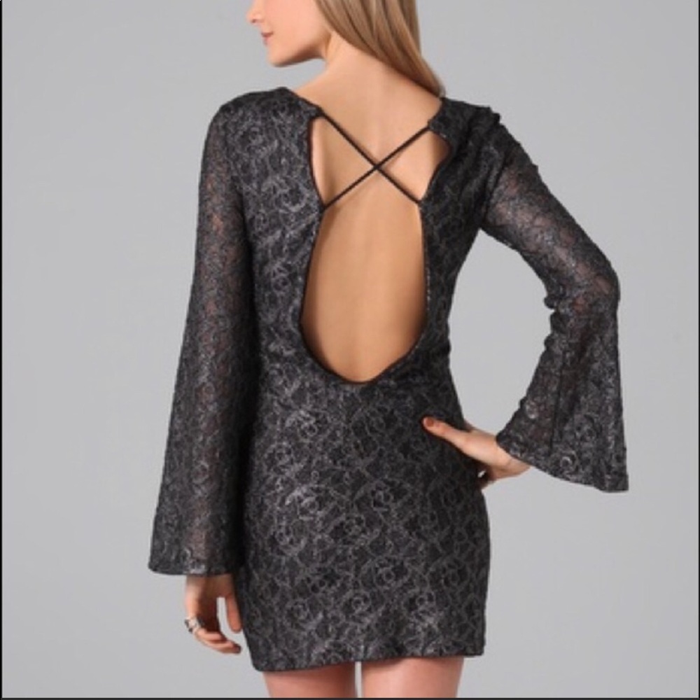 Nightcap Priscilla Metallic Lace Dress